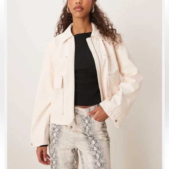 FREE PEOPLE WE THE FREE Blair Vegan Suede Jacket In Sea salt - Picture 7 of 15